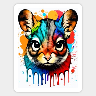 Chinchilla Colourful - Cute Chinchilla - I love Chinchillas Magnet